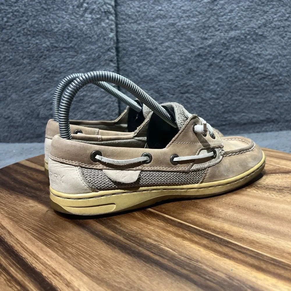 Sperry‎ Top Sider Shoes Womens 7 Songfish Linen Oat Boat Shoe STS 97405